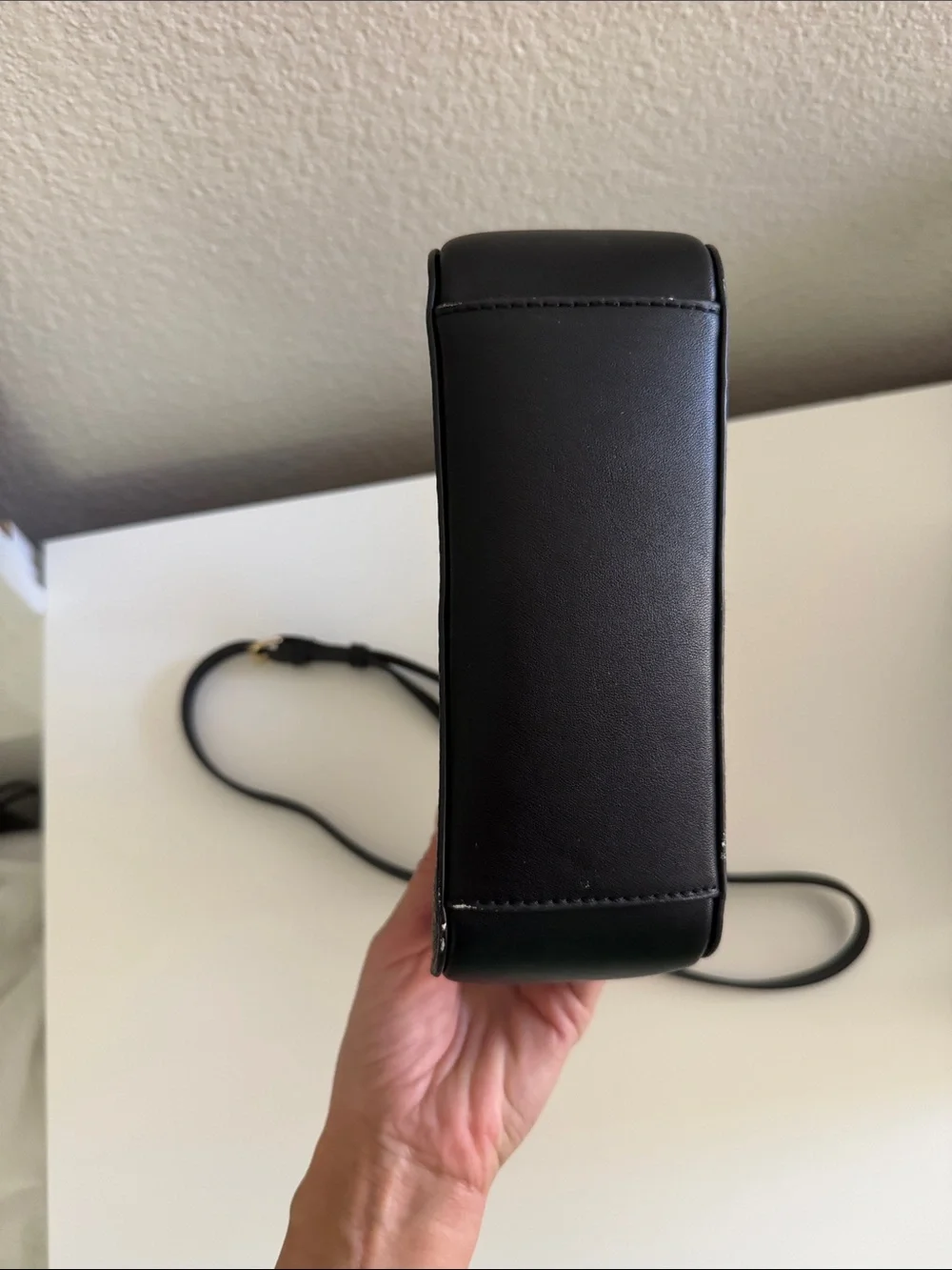 Calvin Klein Black & Brown Logo Flap Crossbody Bag